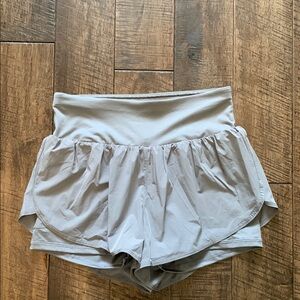 Gray Athletic Shorts Lightweight Performance Wear